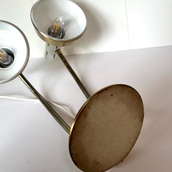 Vintage RARE Mid Century Modern Double Gooseneck Lamp - Picture 11 of 16